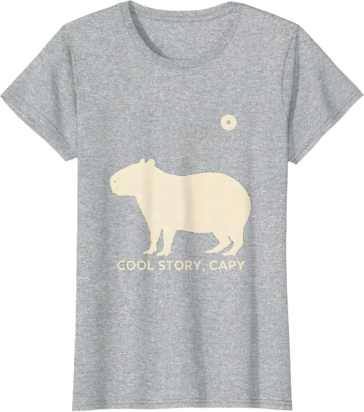 Women's Cool Story Capy Funny Capybara Animal Meme Humor T-Shirt - Heather Grey