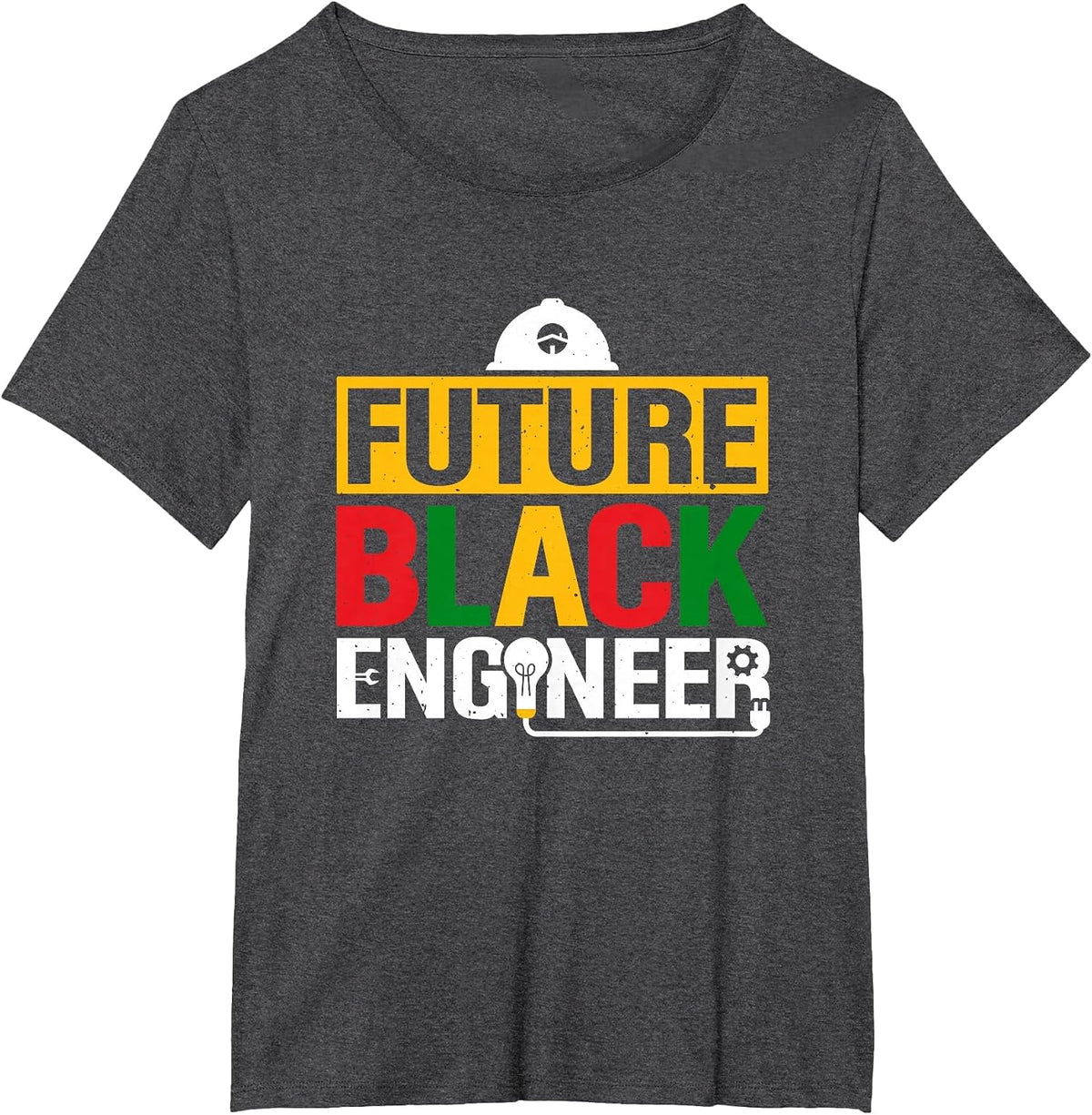 Future Black Engineer African American Engineering Student T-Shirt - Dark Heather Grey