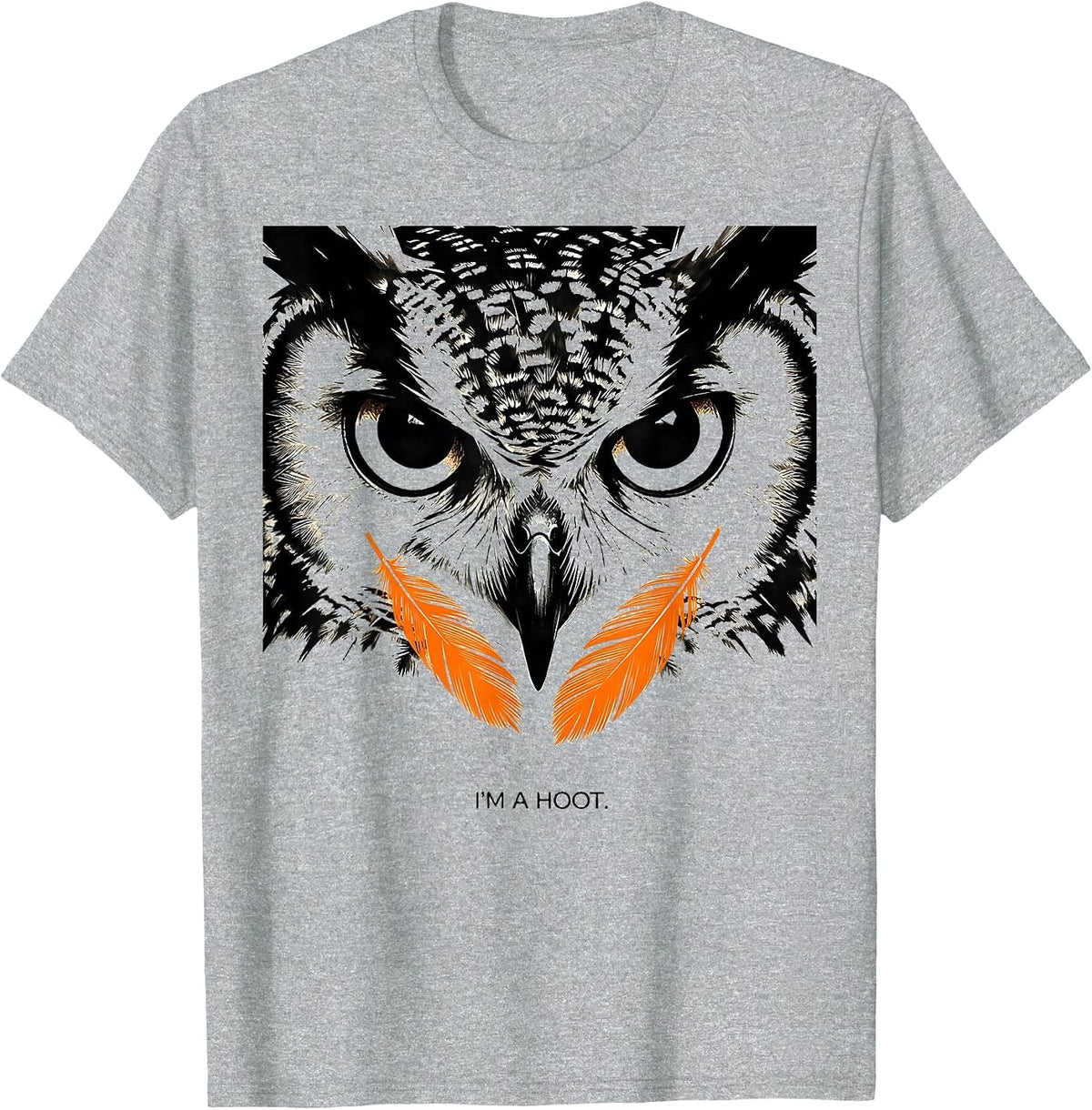 Men's I'm A Hoot Funny Owl Bird Lover Retro Vintage Humor T-Shirt - Heather Grey