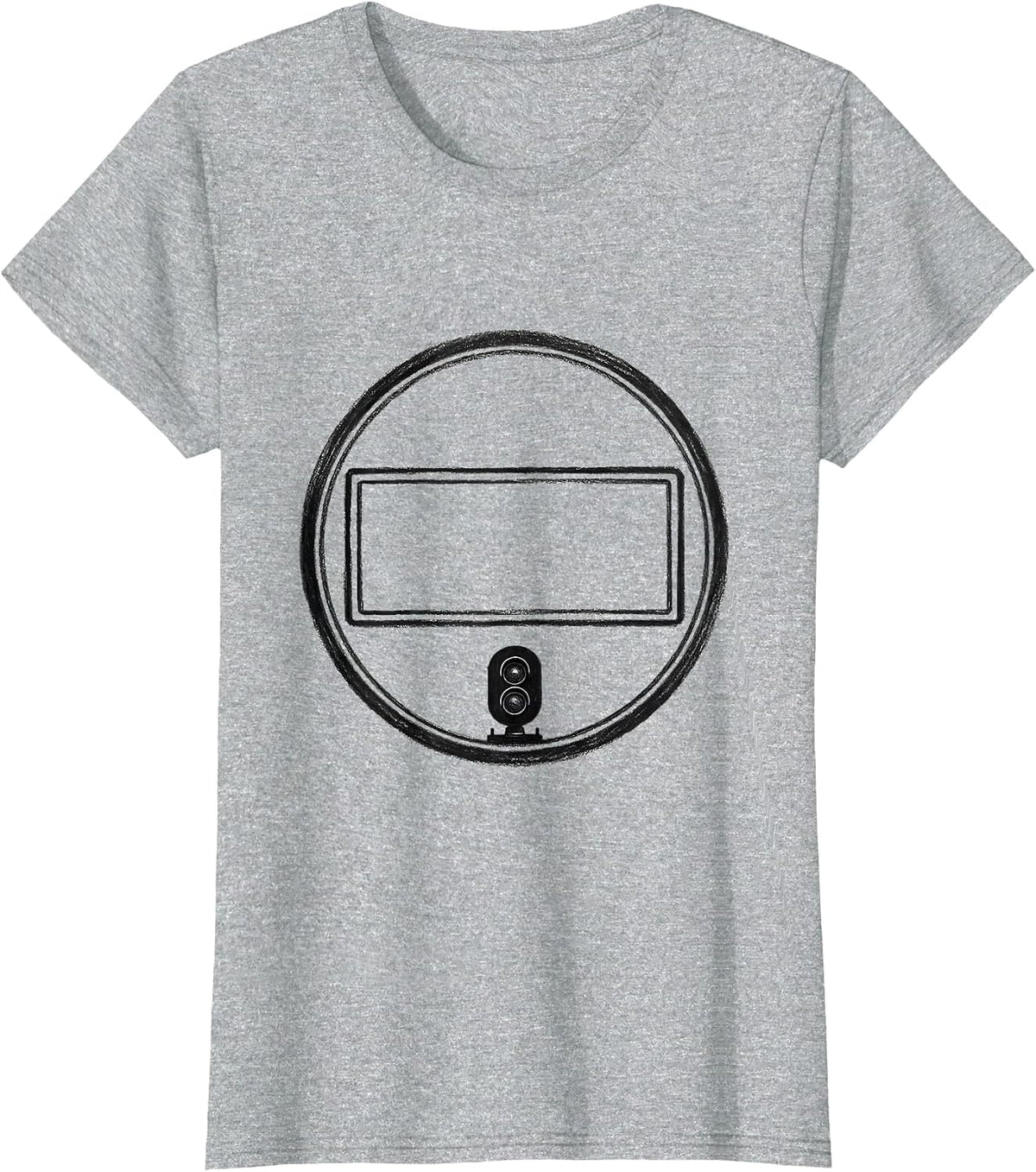 Minimalist Train Seal Ring Hobby Enthusiast Humor T-Shirt - Heather Grey