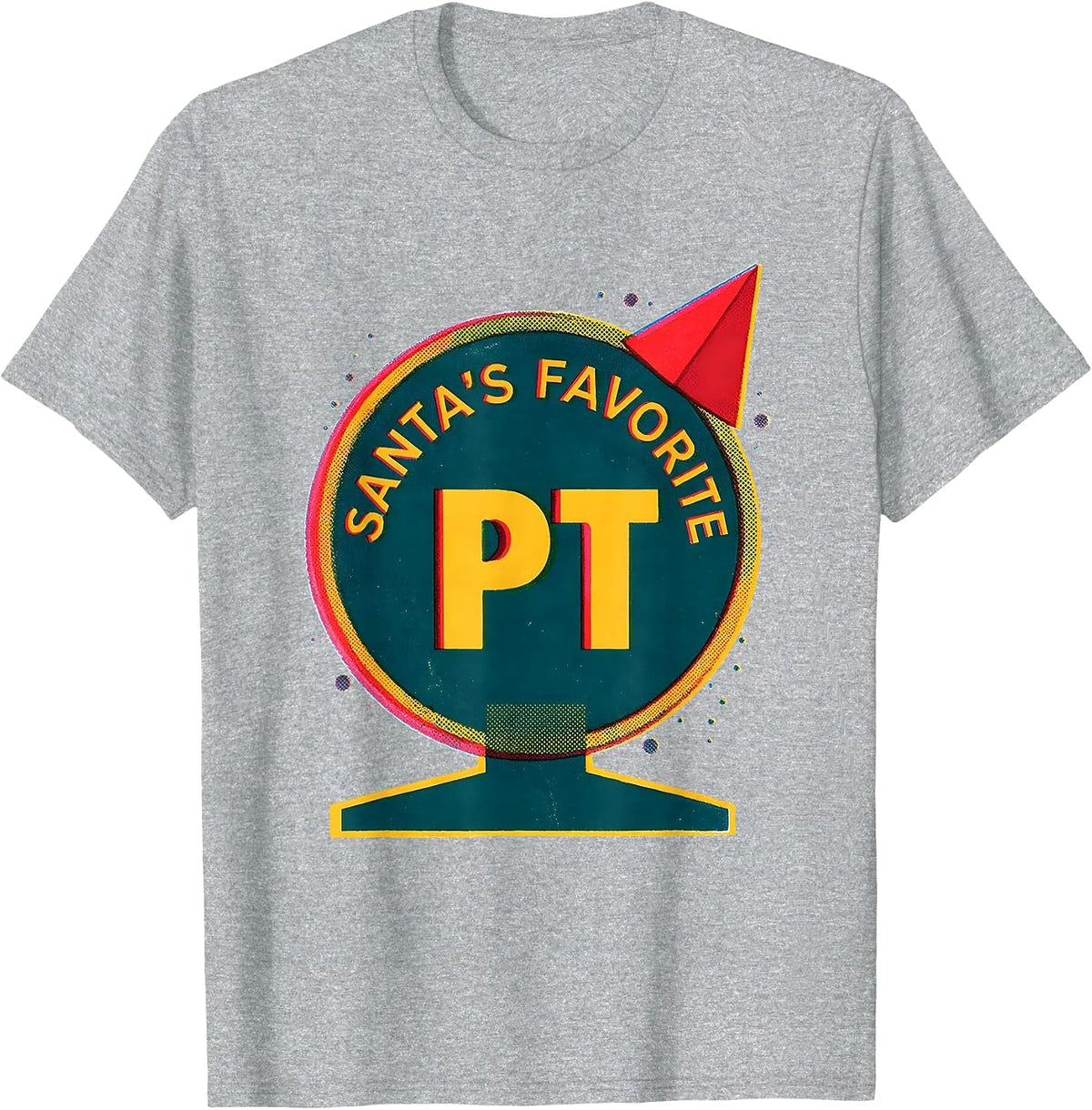 Men's Santa's Favorite PT Funny Physical Therapy Therapist T-Shirt - Heather Grey