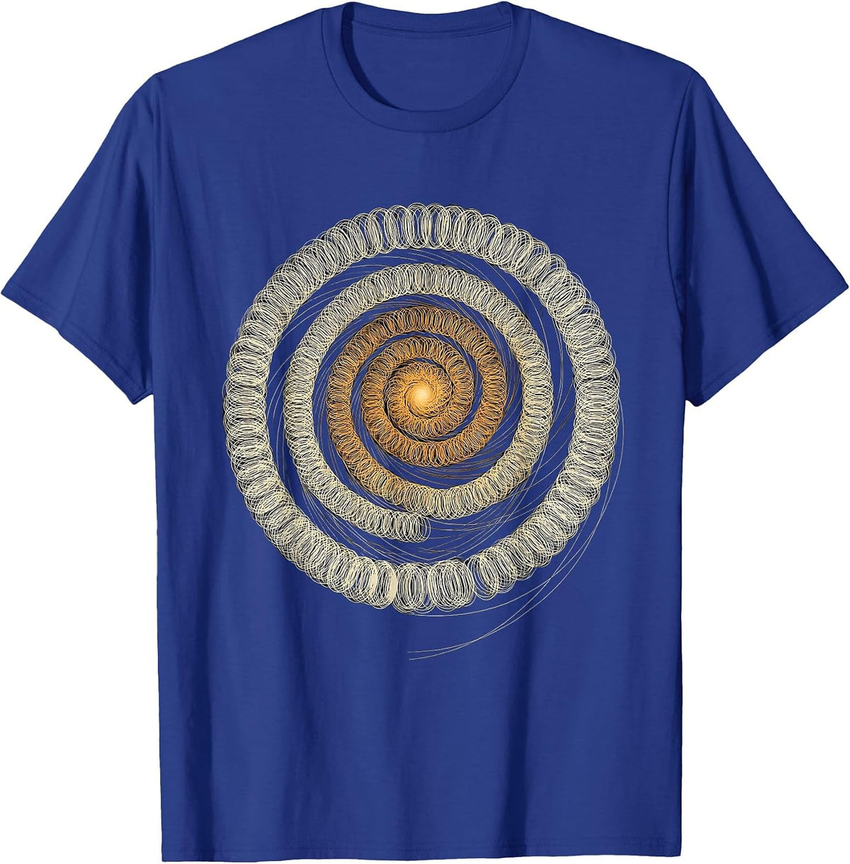 Men's Abacus Galaxy Spiral Math Universe Design T-Shirt - Royal Blue