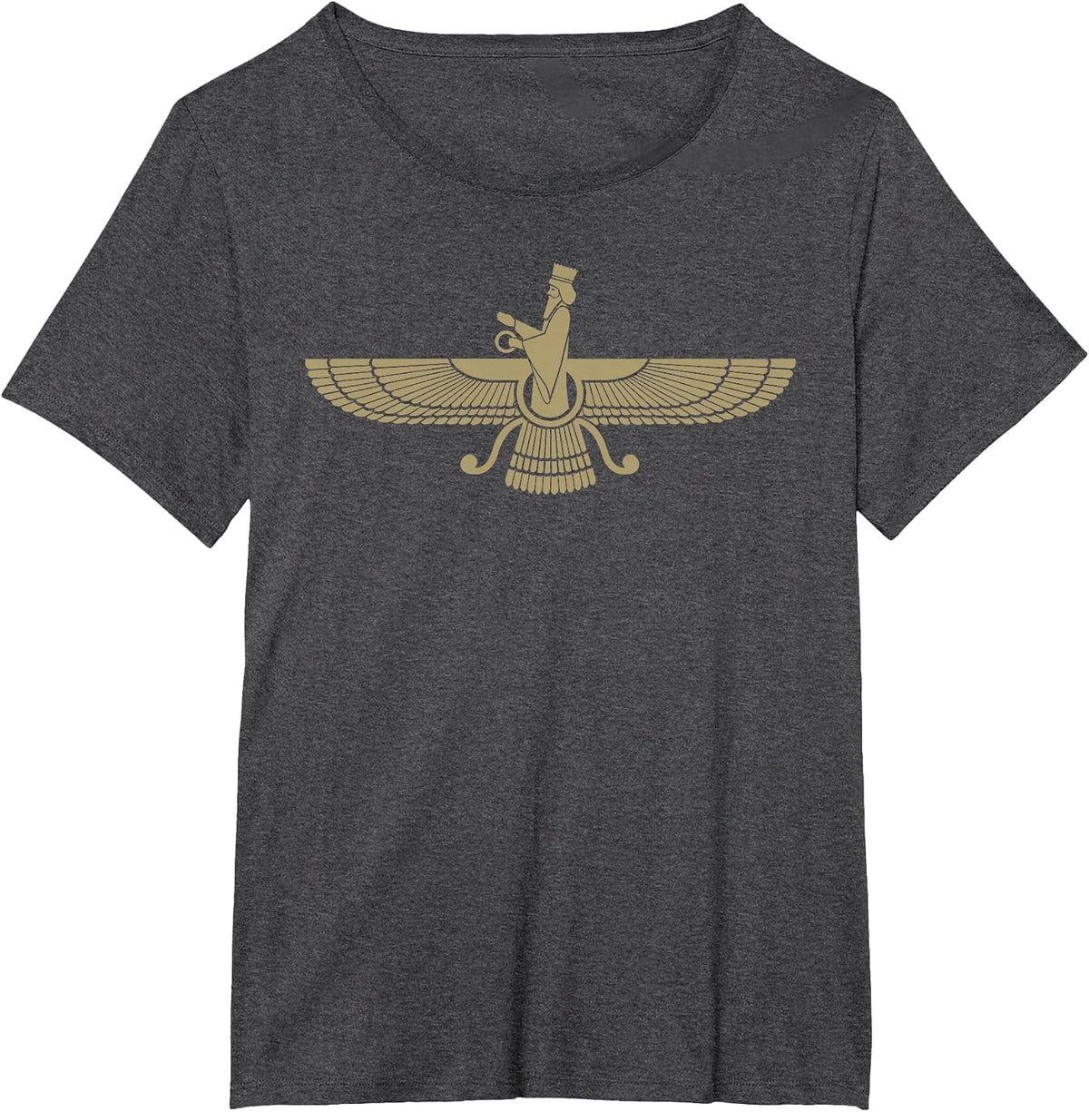 Faravahar Zoroastrianism Zarathustra Symbol Philosopher T-Shirt - Dark Heather Grey