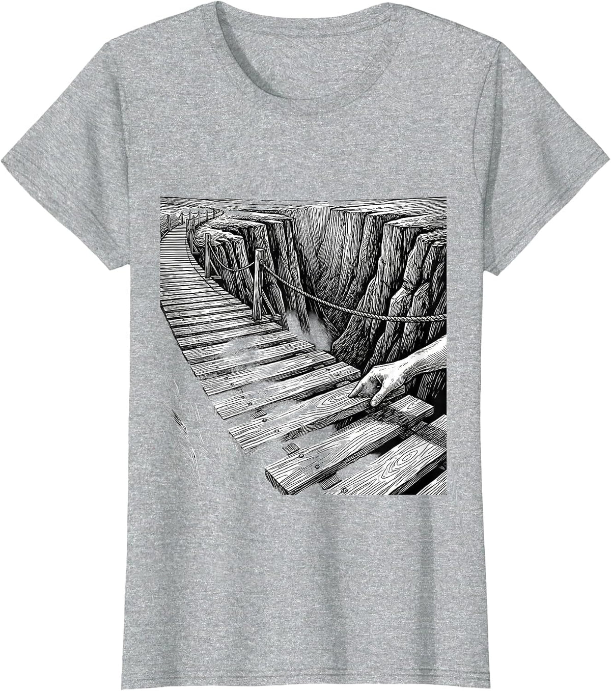 Suicide Prevention Awareness Bridge Builder Graphic T-Shirt - Heather Grey