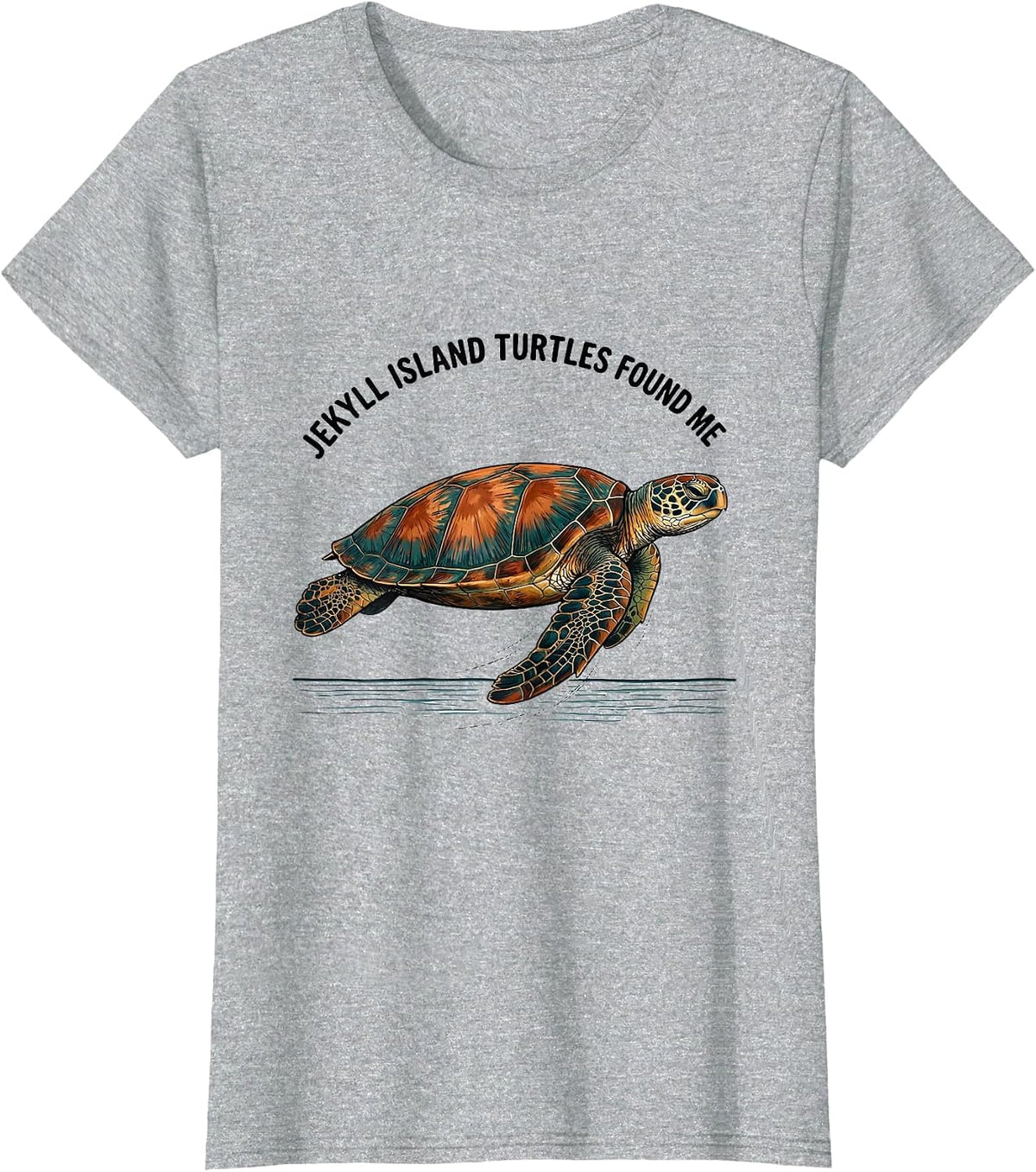 Jekyll Island Turtles Found Me Cute Sea Turtle Ocean Lover T-Shirt - Heather Grey