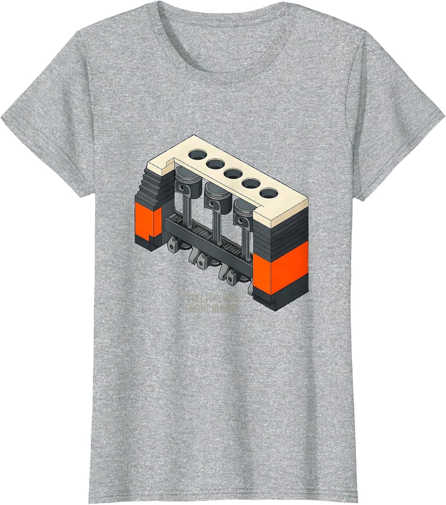I Still Play With Engine Blocks Funny Mechanic Car Engine T-Shirt - Heather Grey