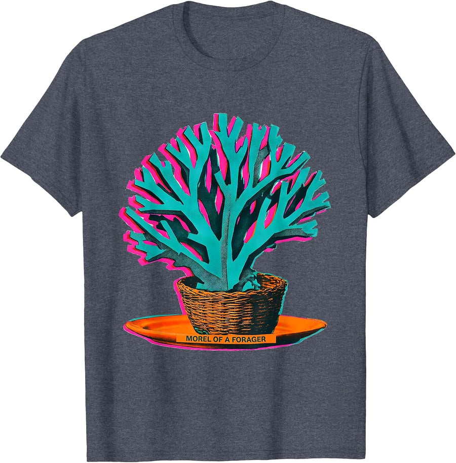 Morel Of A Forager Funny Mushroom Forager Mycology Humor T-Shirt - Heather Blue