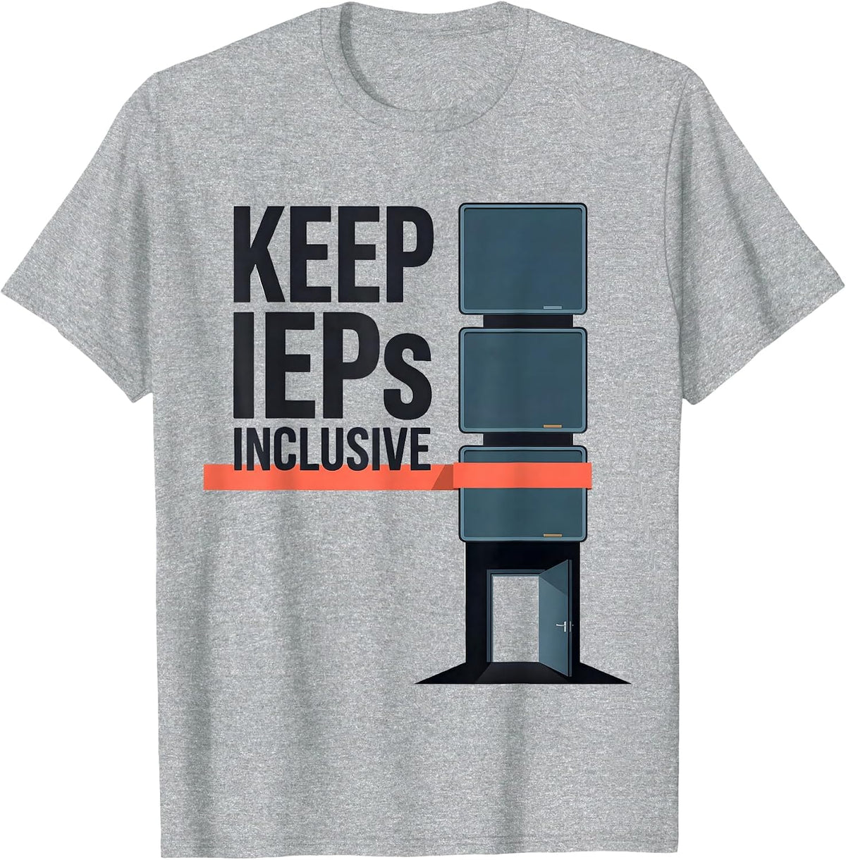 Men's Keep IEPs Inclusive Special Education Teacher Autism T-Shirt - Heather Grey