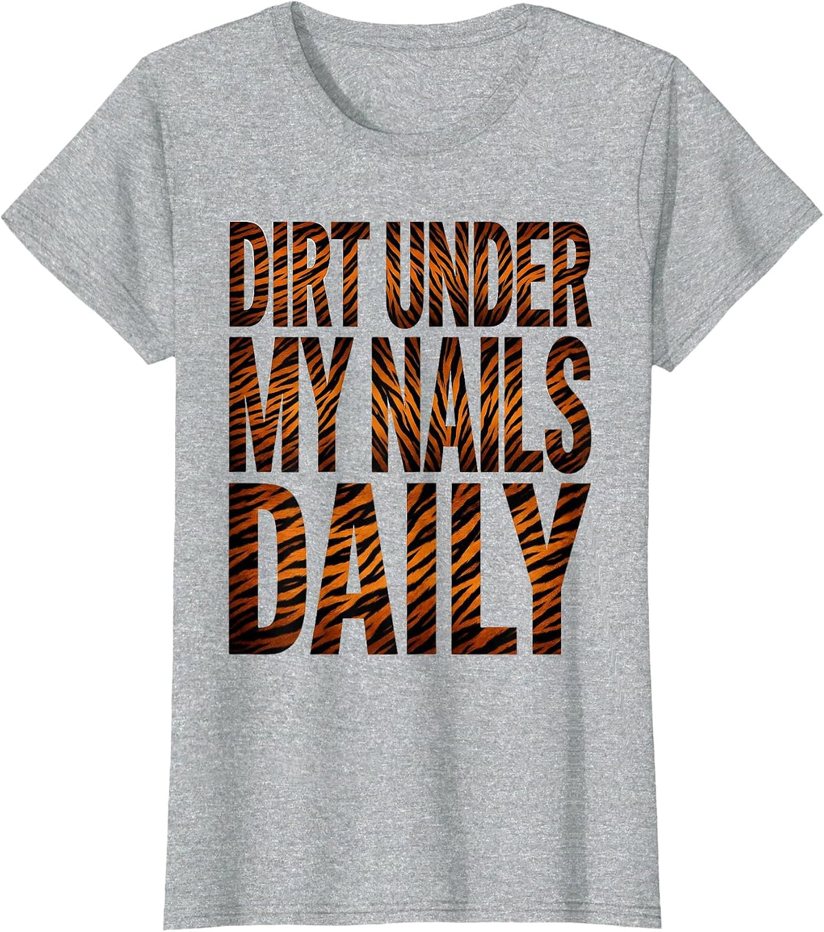Dirt Under My Nails Daily Mechanic Design T-Shirt - Heather Grey