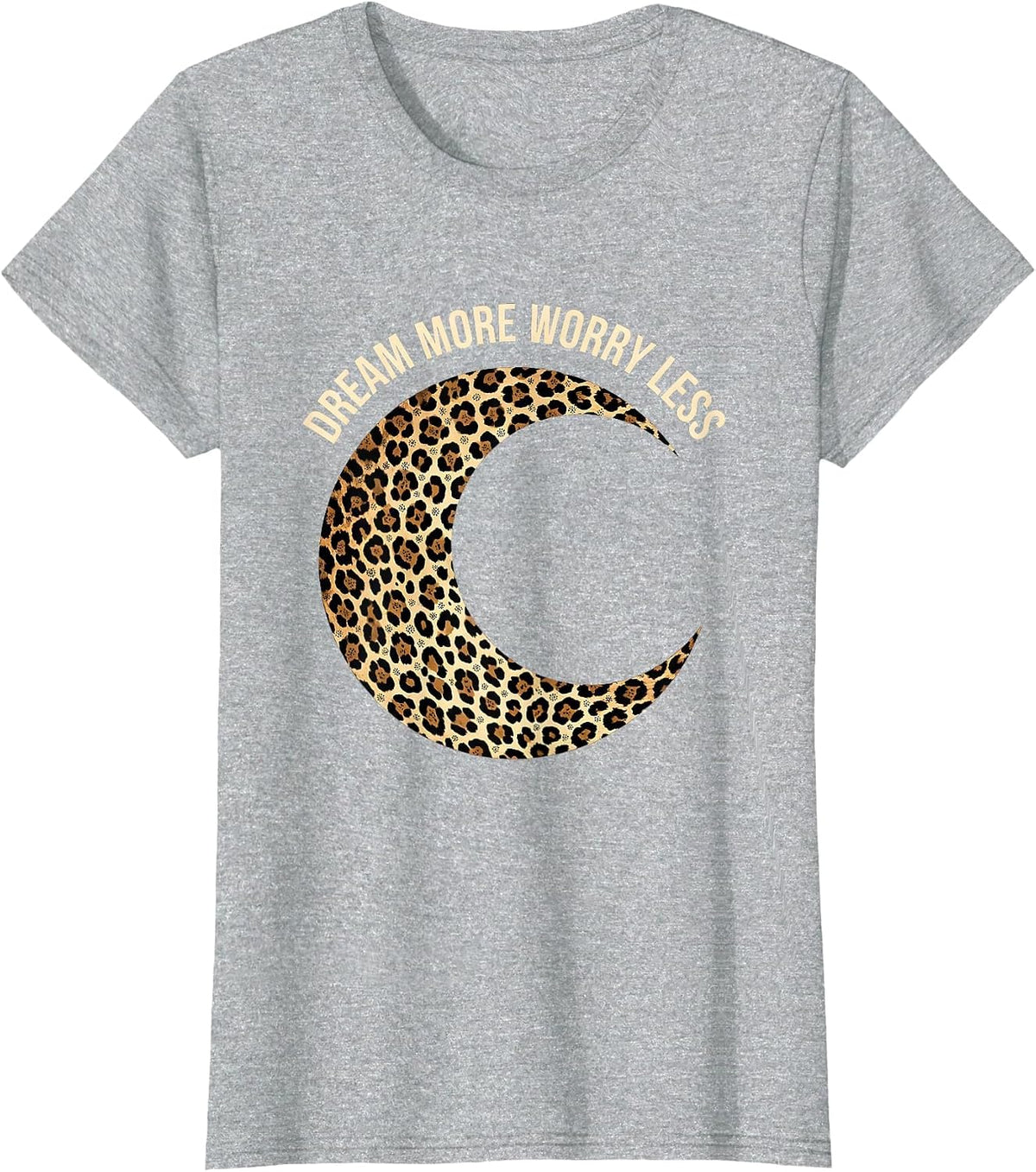 Reveur House Dream More Worry Less Design T-Shirt - Heather Grey