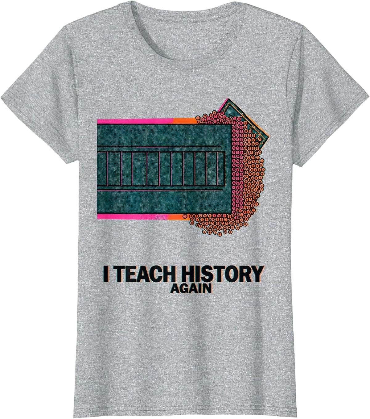 Women's I Teach History Again Funny History Teacher Back To School T-Shirt - Heather Grey