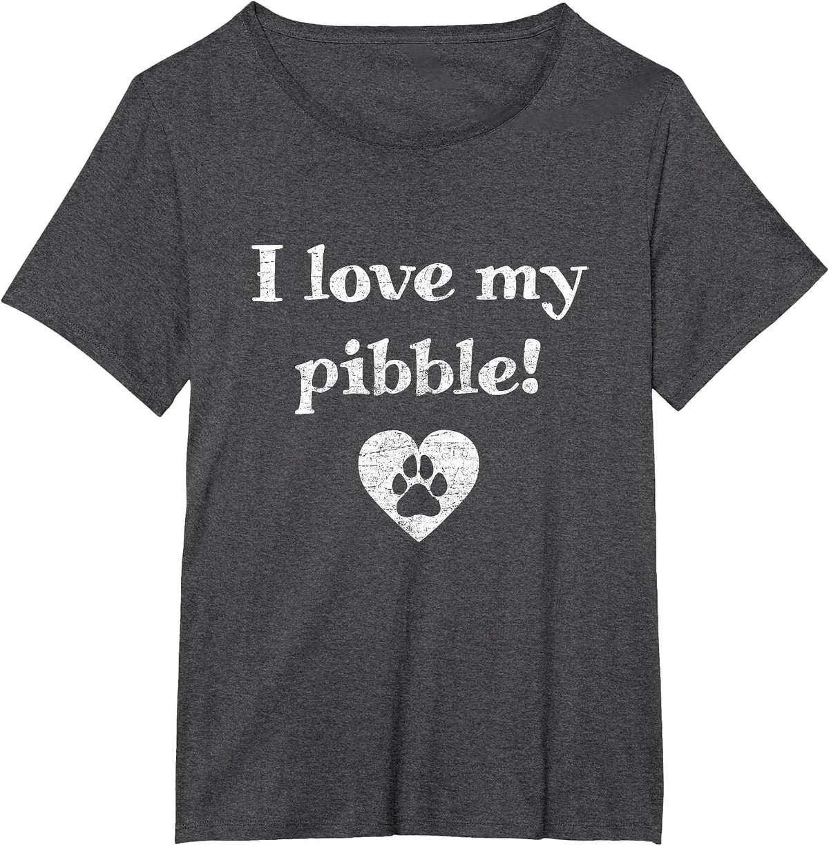 I Love My pibble! Pit Bull Puppy Dog Pitbull t-Shirt T-Shirt - Dark Heather Grey