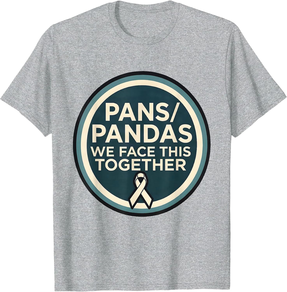 Men's PANS/PANDAS We Face This Together Humor Awareness Support T-Shirt - Heather Grey