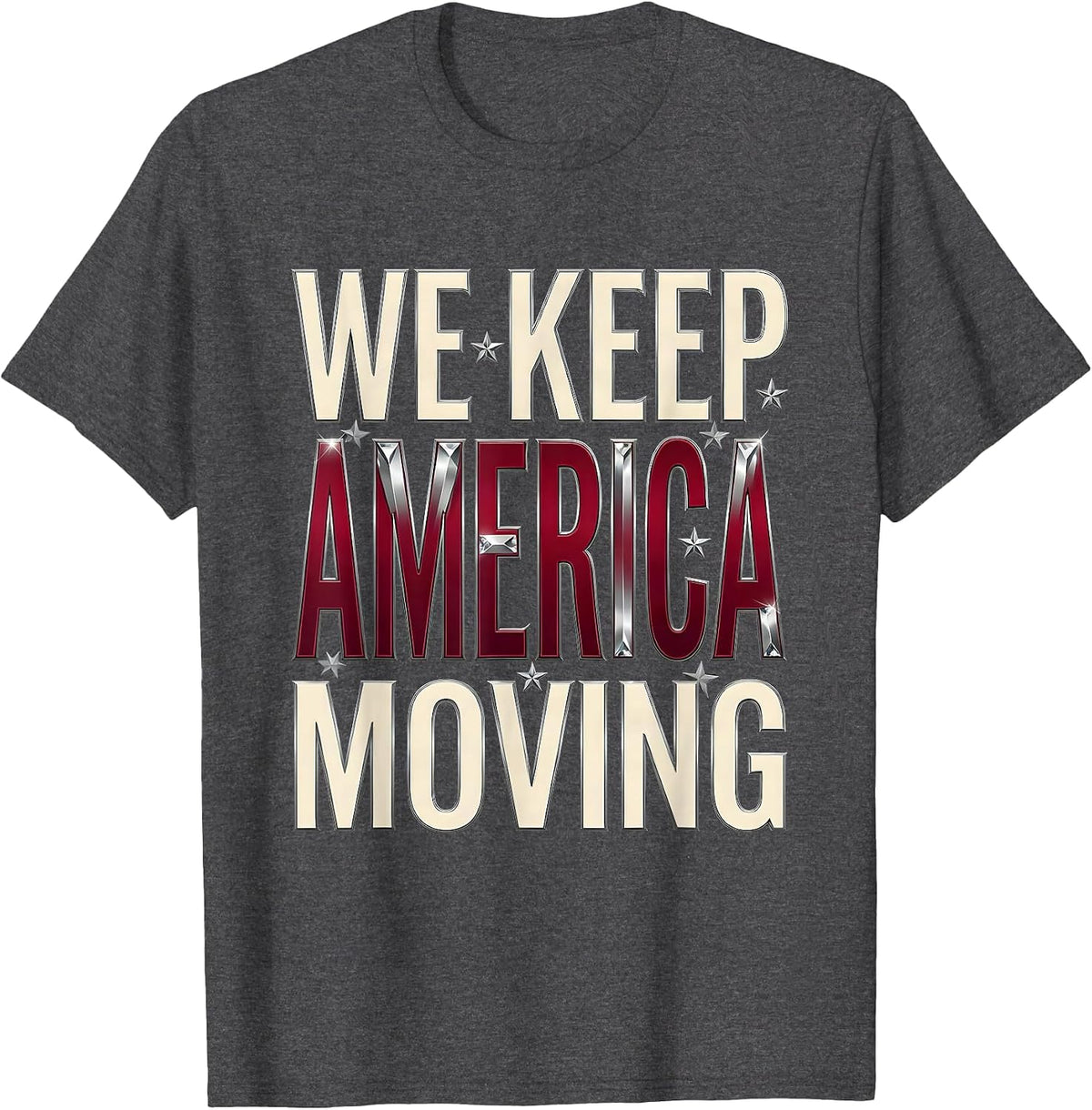 We Keep America Moving Labor Day Mechanic Design T-Shirt - Dark Heather Grey