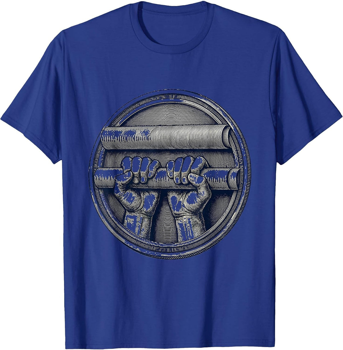 Men's Physical Therapy Parallel Bars Grip Illustration T-Shirt - Royal Blue