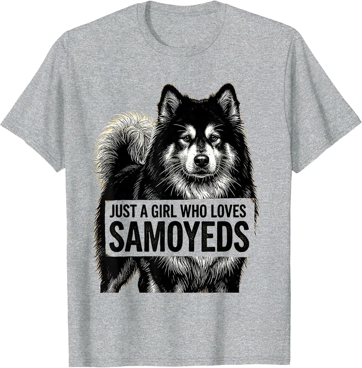 Men's Just A Girl Who Loves Samoyeds Funny Dog Lover Breed Humor T-Shirt - Heather Grey