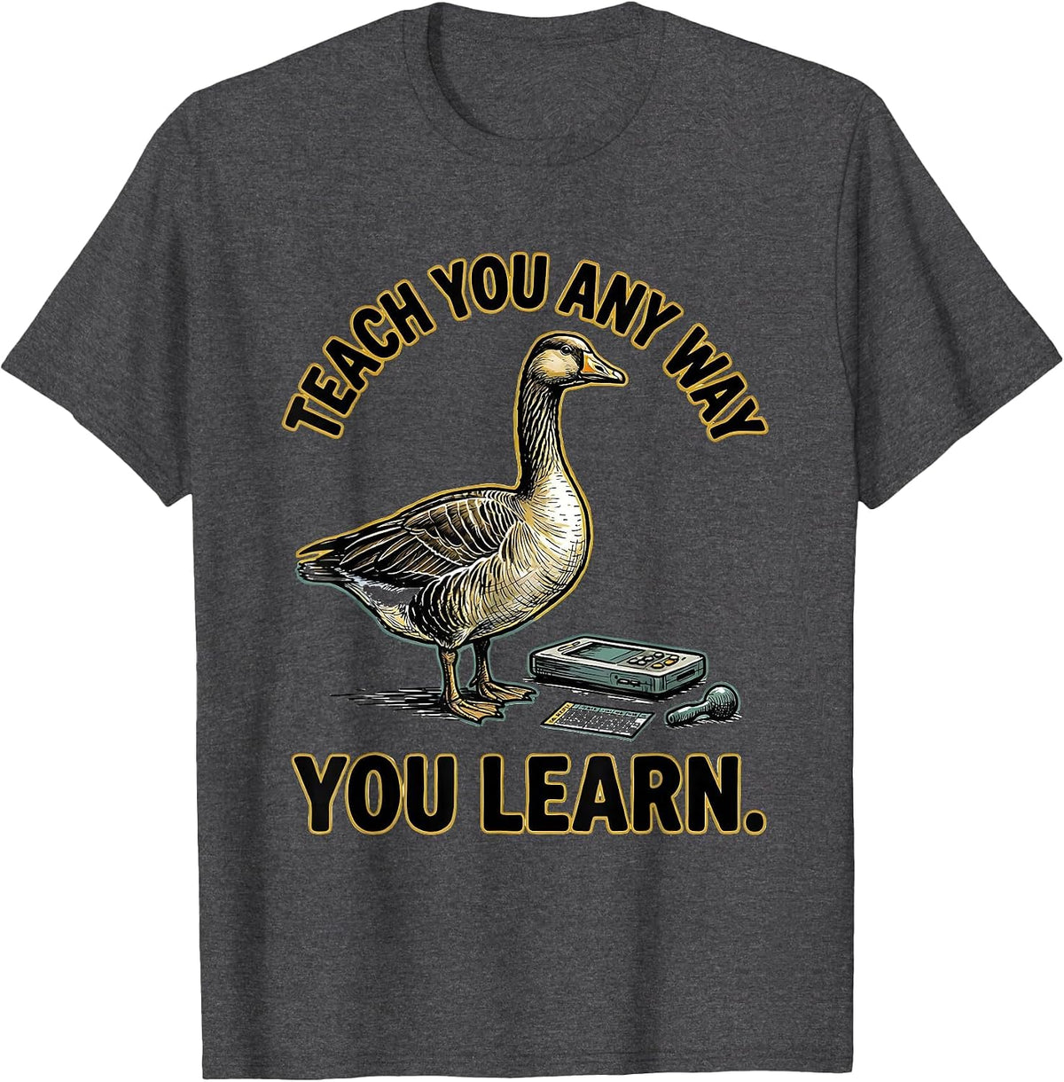 Men's Teach You Any Way You Learn Funny Special Education Teacher T-Shirt - Dark Heather Grey