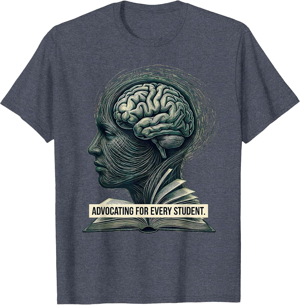 Advocating for Every Student School Psychologist T-Shirt - Heather Blue