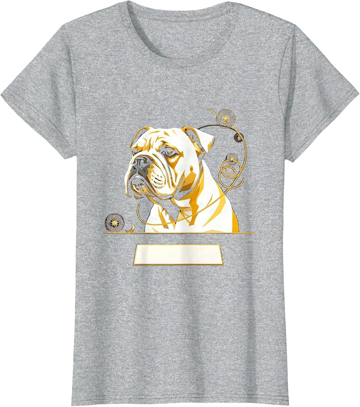 Women's Bull Terrier Van Gogh Style Starry Night Art T-Shirt - Heather Grey