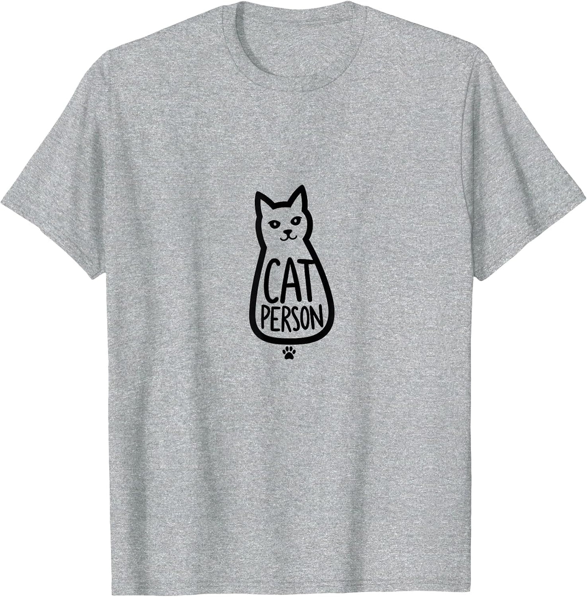 Cat Person Whimsical Cat Lover Design T-Shirt - Heather Grey