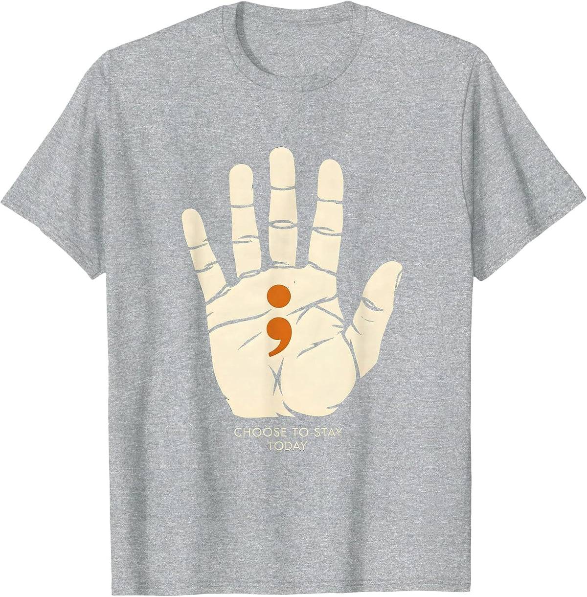 Men's Choose To Stay Today Suicide Prevention Awareness T-Shirt - Heather Grey
