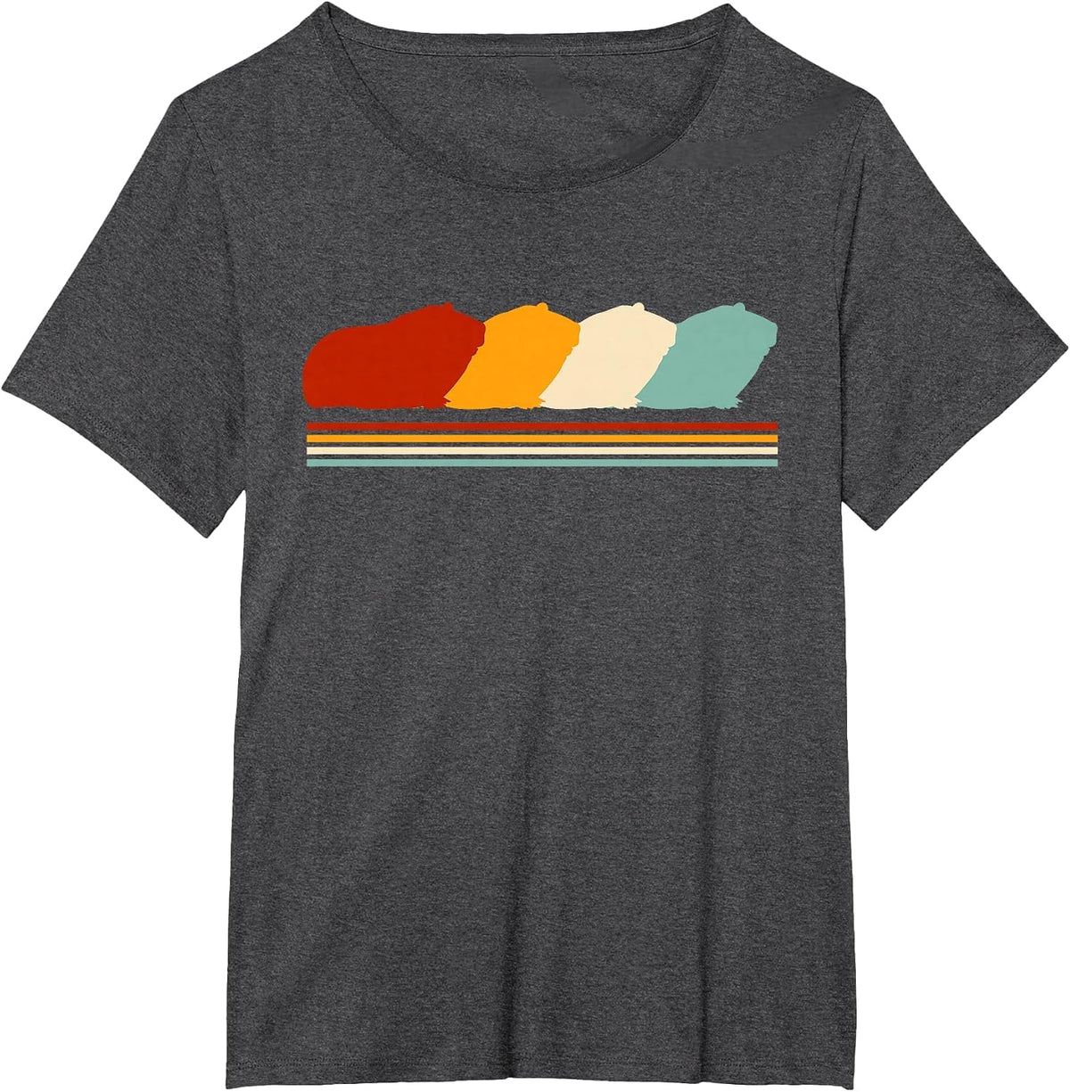 Retro Guinea Pigs Guinea Pig T-Shirt - Dark Heather Grey