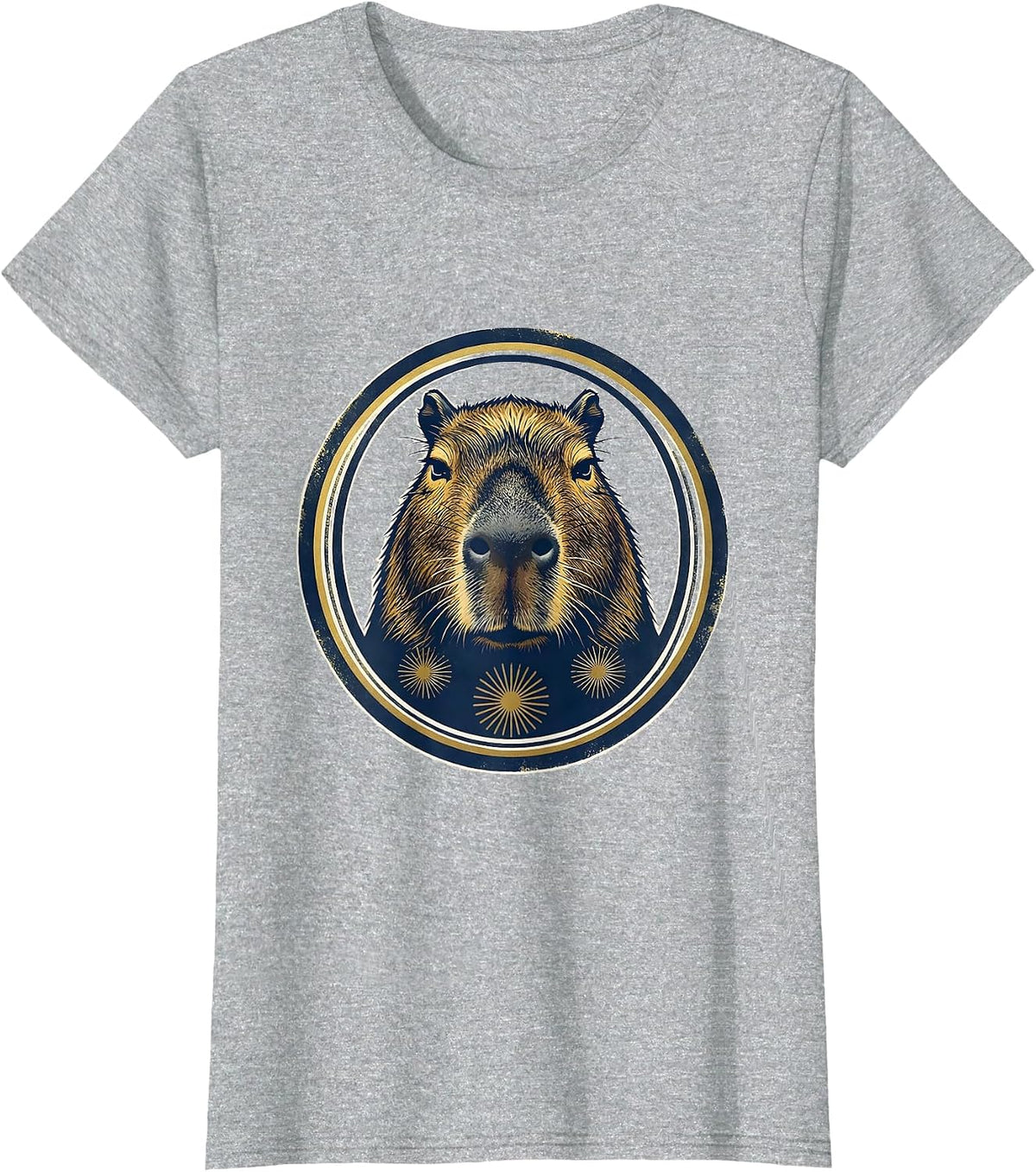 Women's Capybara Kawaii Character Meme Cute Anime Fan T-Shirt - Heather Grey