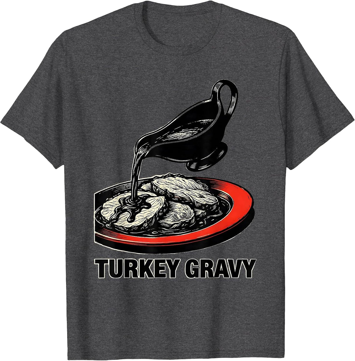 Men's Turkey Gravy Bootleg 90's Rap Rock Vintage Funny T-Shirt - Dark Heather Grey