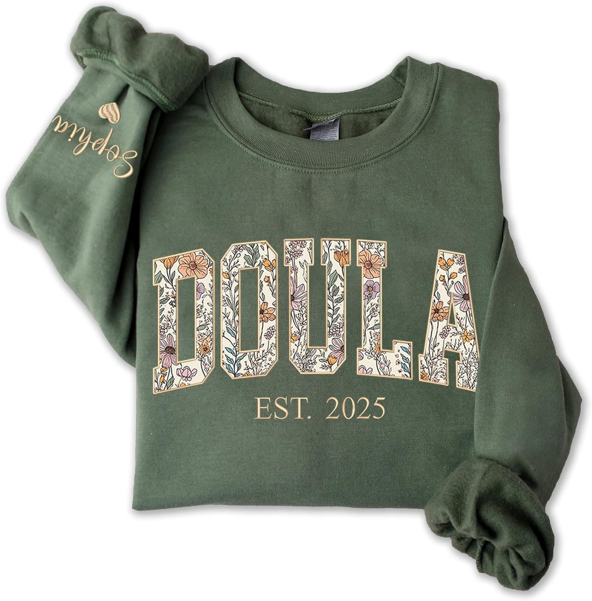 Personalized Embroidery Applique Nurse Sweatshirt for Women, Registered Nurse Sweater, Nurses Gifts, Christmas 2025 - Doula