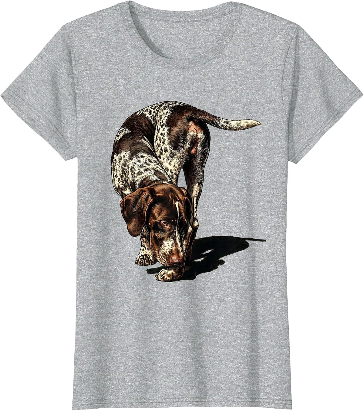 Women's German Shorthaired Pointer Vintage Hunting Dog Owner T-Shirt - Heather Grey
