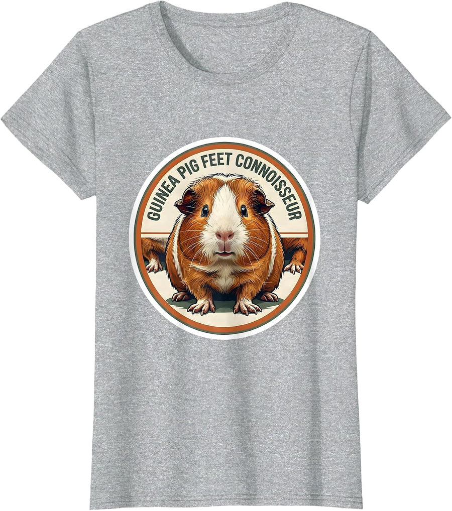 Guinea Pig Feet Connoisseur Funny Pet Lover Cavy Owner T-Shirt - Heather Grey