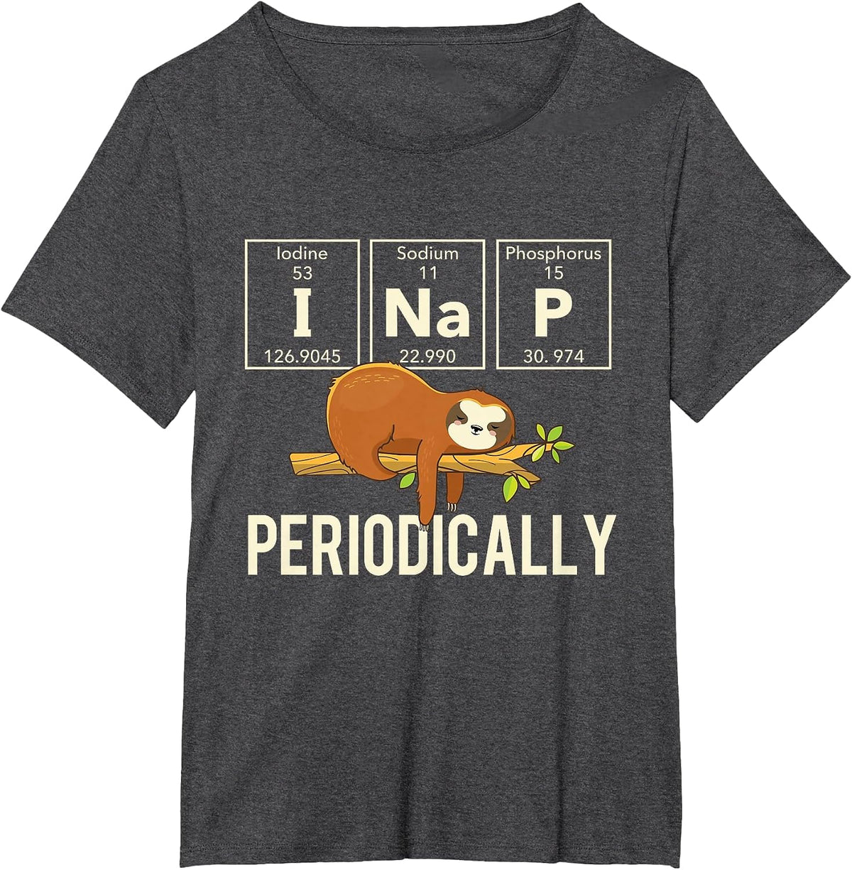 Periodically - Sleeping Sloth Zookeeper Animal Nature Lover T-Shirt - Dark Heather Grey