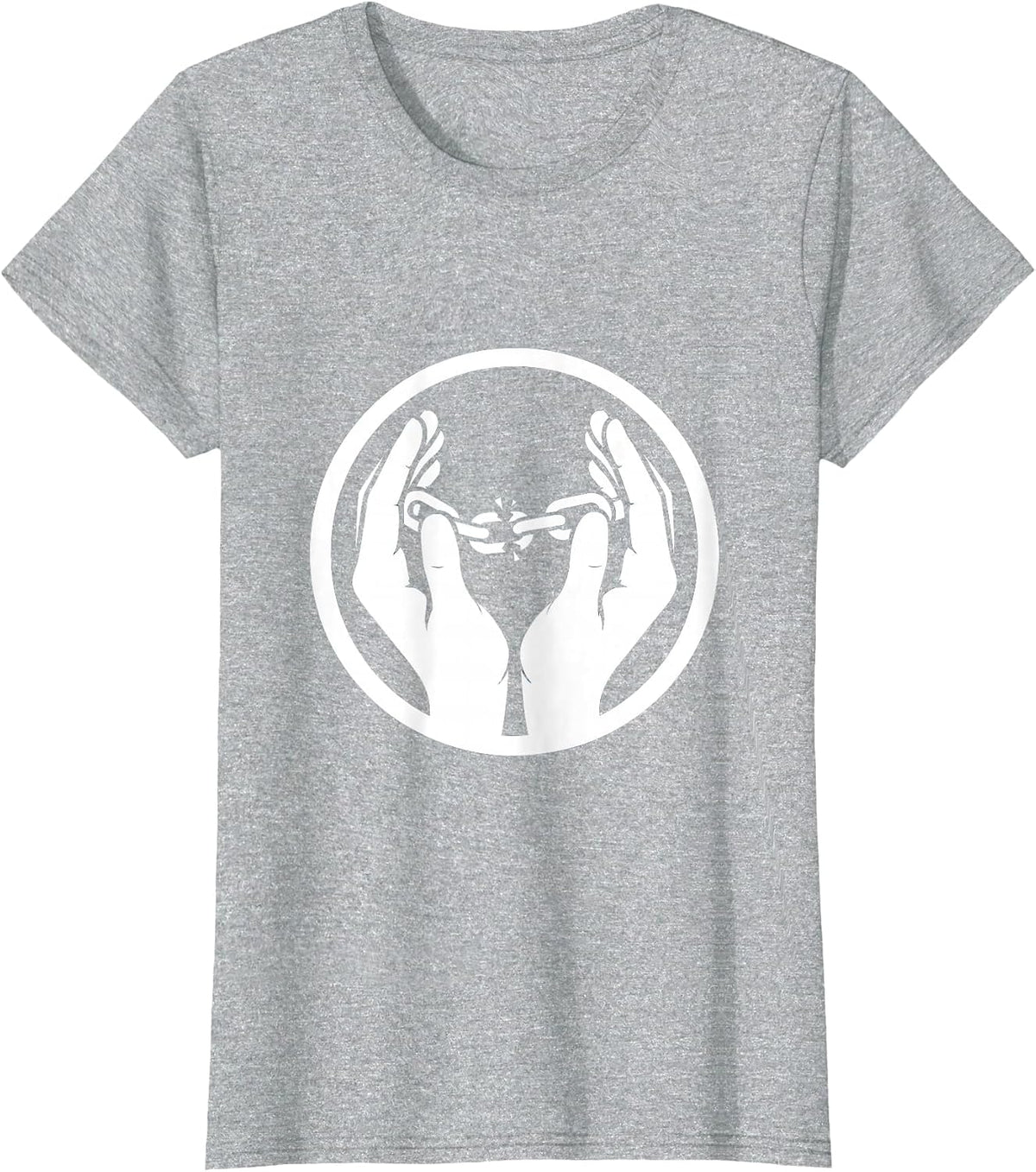 Suicide Awareness Broken Chain Reconnected Graphic T-Shirt - Heather Grey