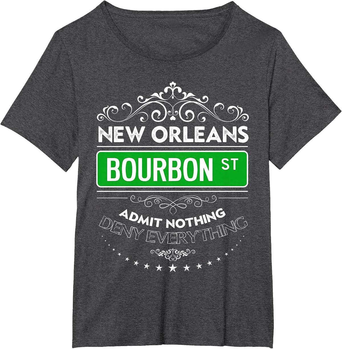 Classy New Orleans Bourbon Street Cool Fun NOLA Mardi Gras T-Shirt - Dark Heather Grey