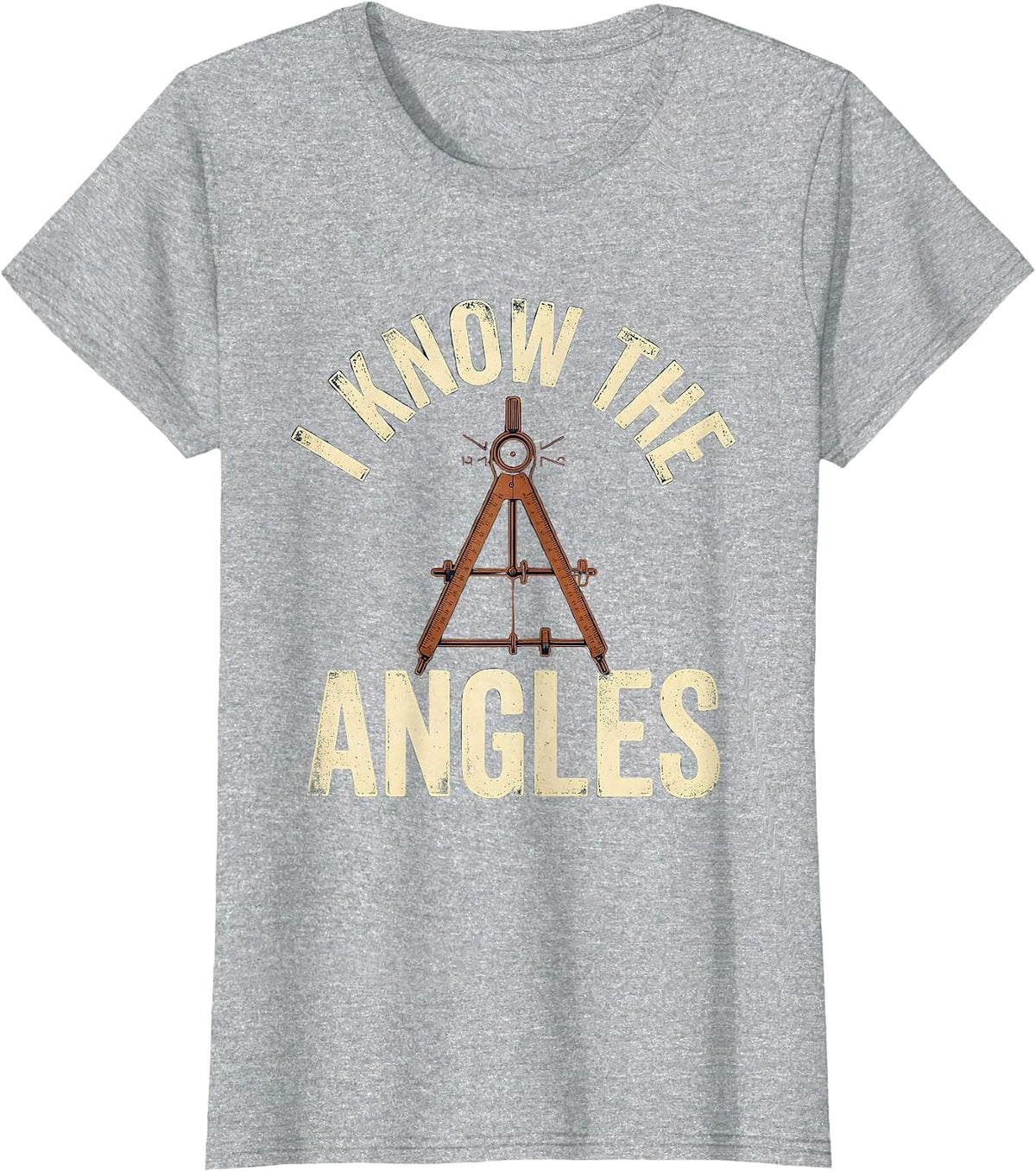 I Know The Angles Vintage Chiropractor Physical Therapist T-Shirt - Heather Grey