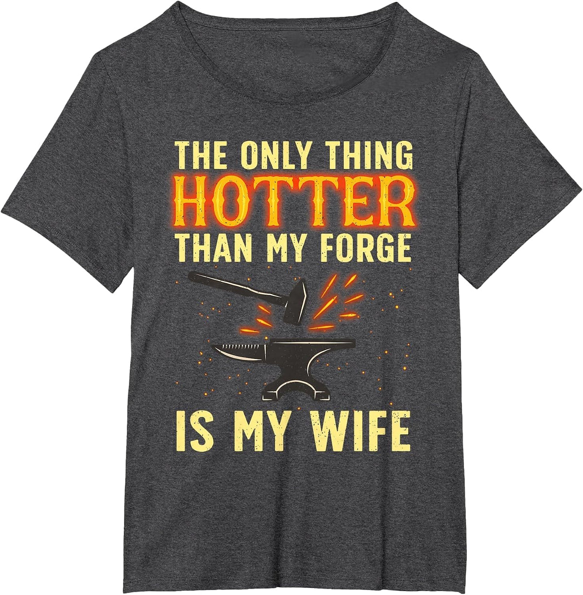 Funny Blacksmith Art for Men Boys Blacksmithing Tool Forging T-Shirt - Dark Heather Grey
