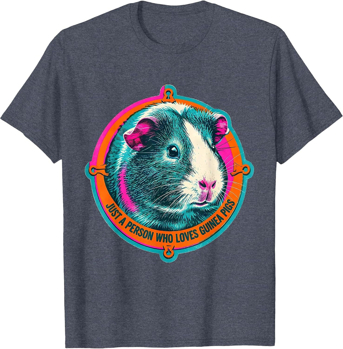 Just A Person Who Loves Guinea Pigs Funny Guinea Pig Lover T-Shirt - Heather Blue