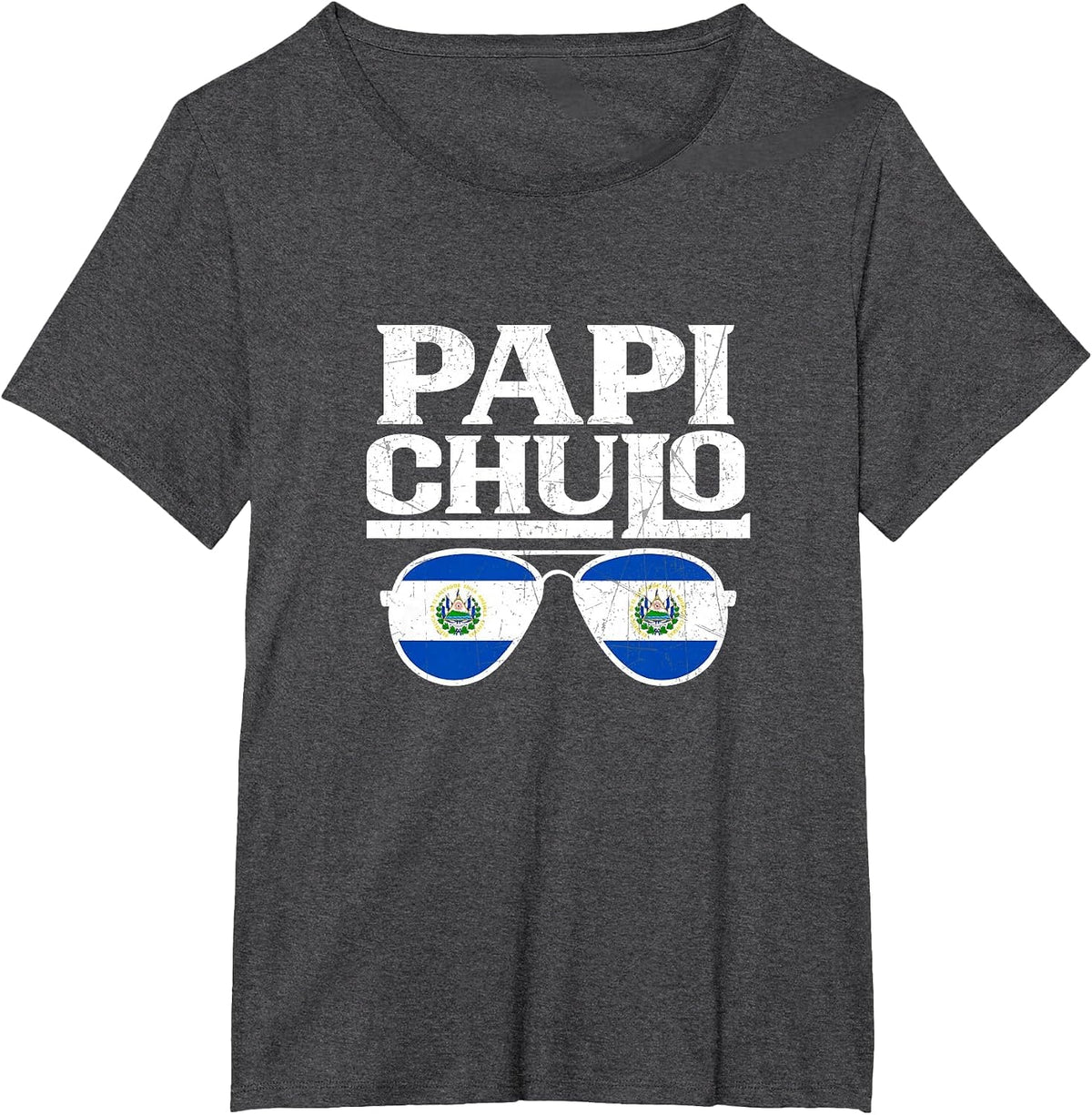 PAPI CHULO. Pretty Salvadoran T-Shirt - Dark Heather Grey