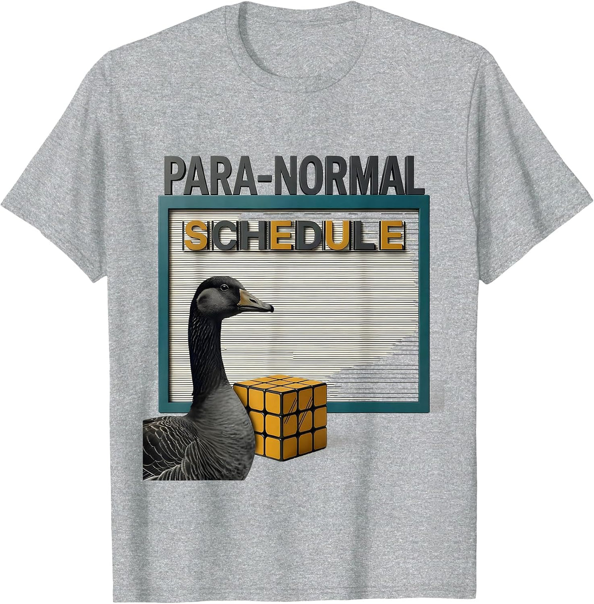Men's Para-Normal Schedule Midcentury Modern Funny T-Shirt - Heather Grey