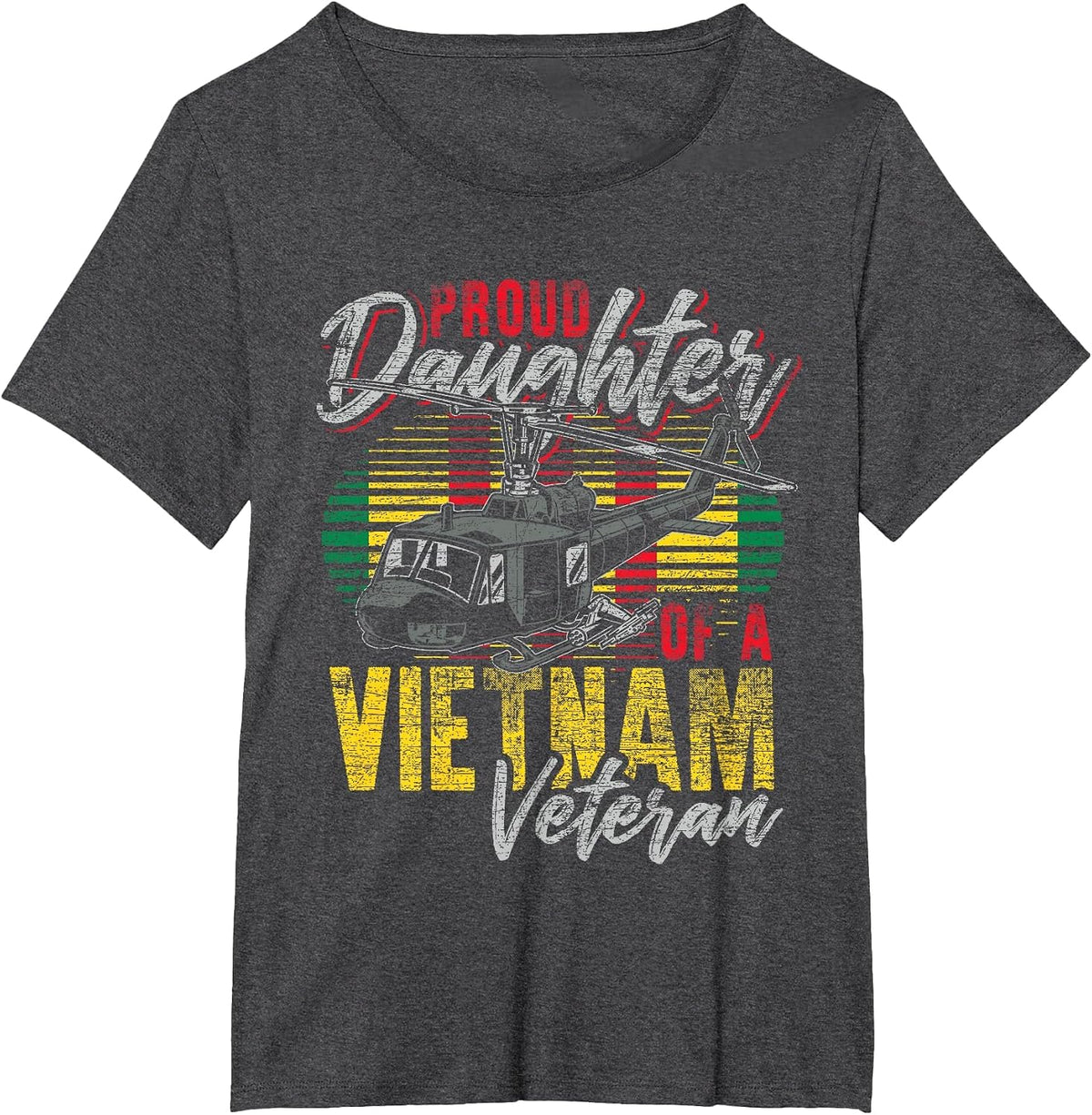 Proud Daughter of a Vietnam Veteran T-Shirt - Dark Heather Grey