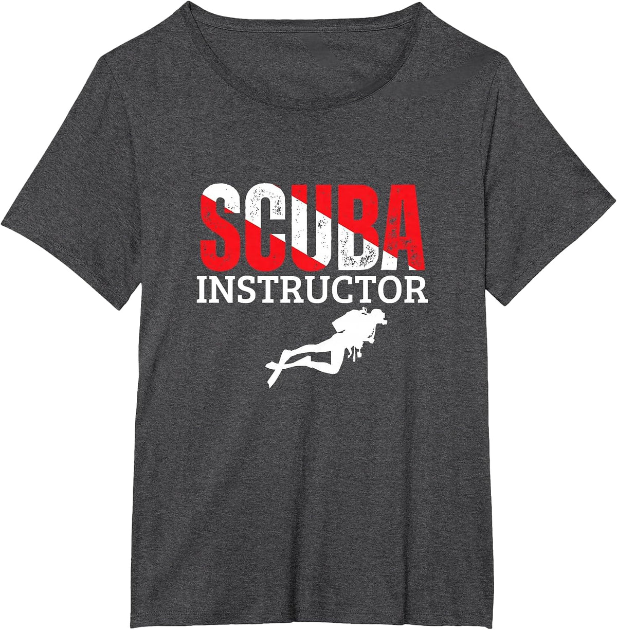 Scuba Diving Instructor Vintage Distressed Dive Diver T-Shirt - Dark Heather Grey