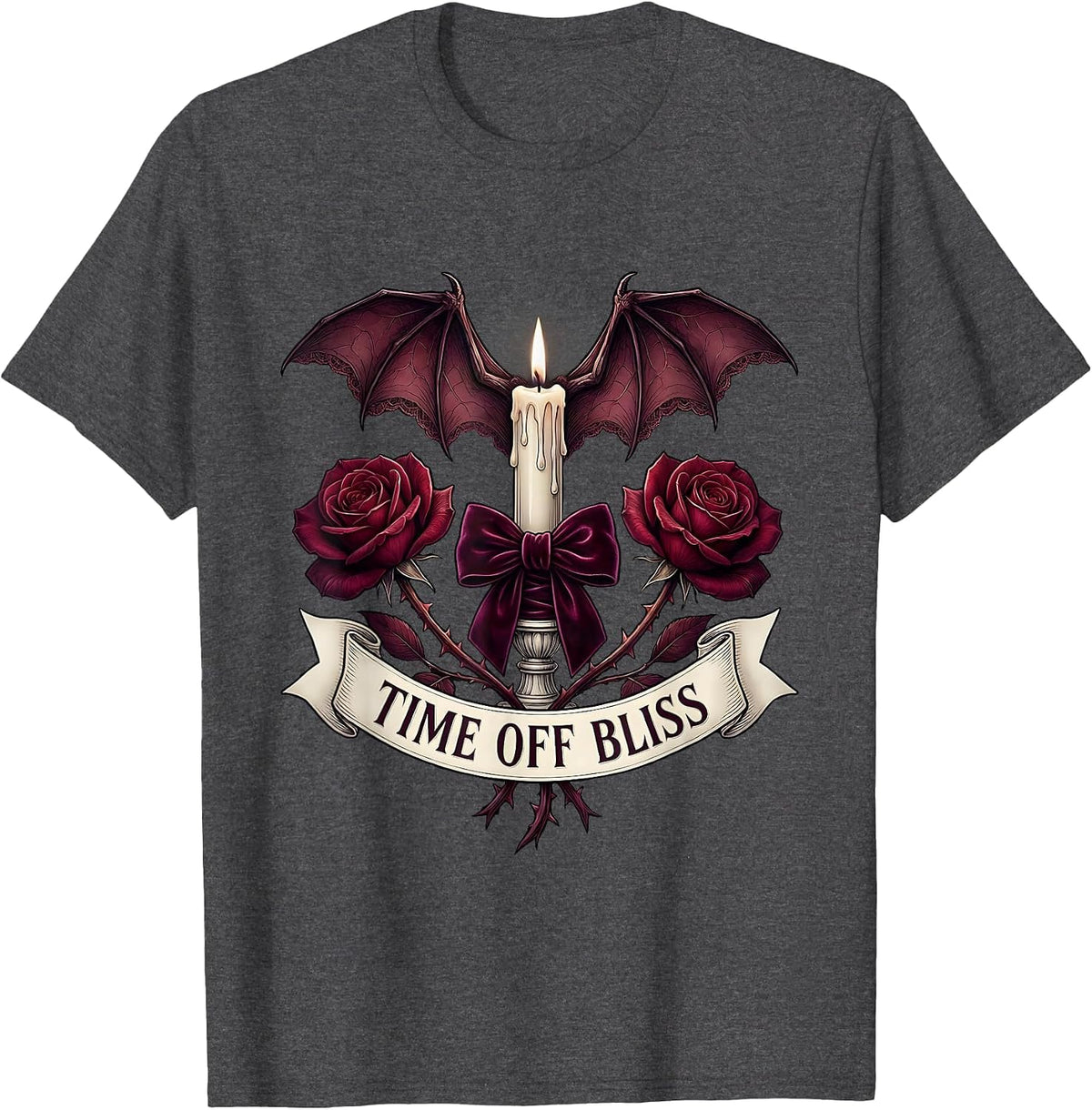 Men's Time Off Bliss Labor Day Relaxation Design T-Shirt - Dark Heather Grey