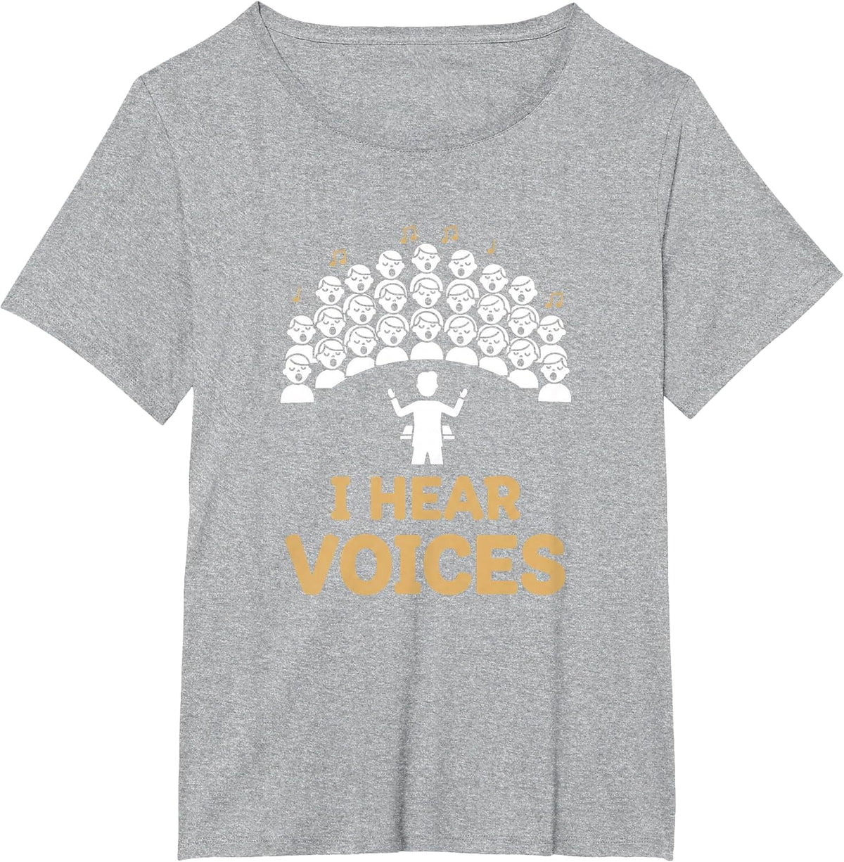 Teacher Choir Director I Hear Voices Chorister Choir Singer T-Shirt - Heather Grey