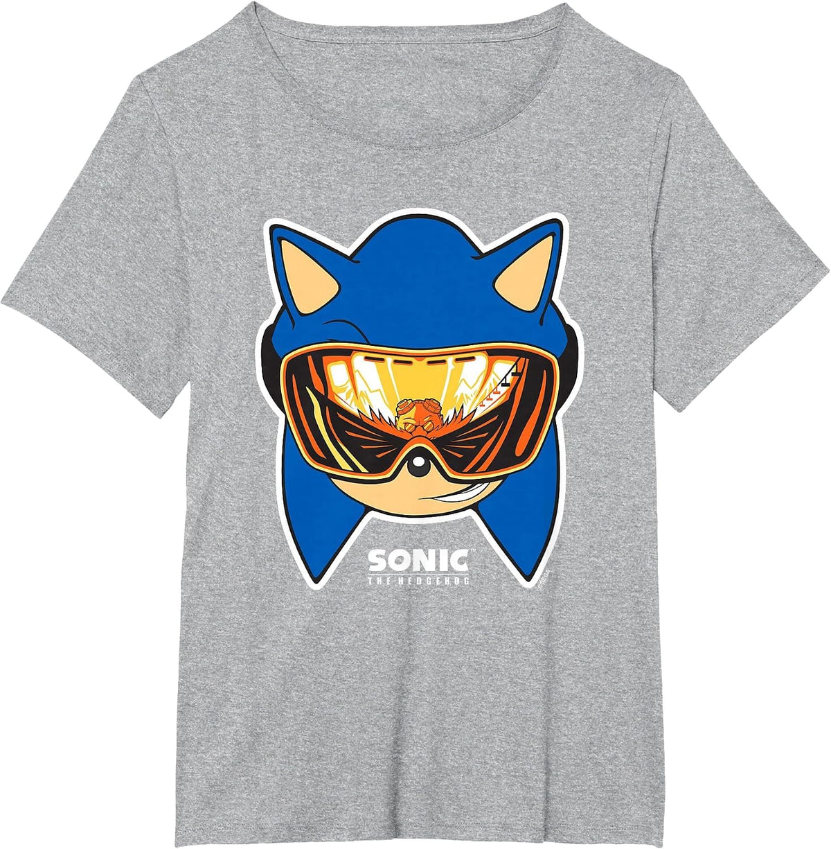 Sonic the Hedgehog - Snowgoggles Sonic T-Shirt - Heather Grey