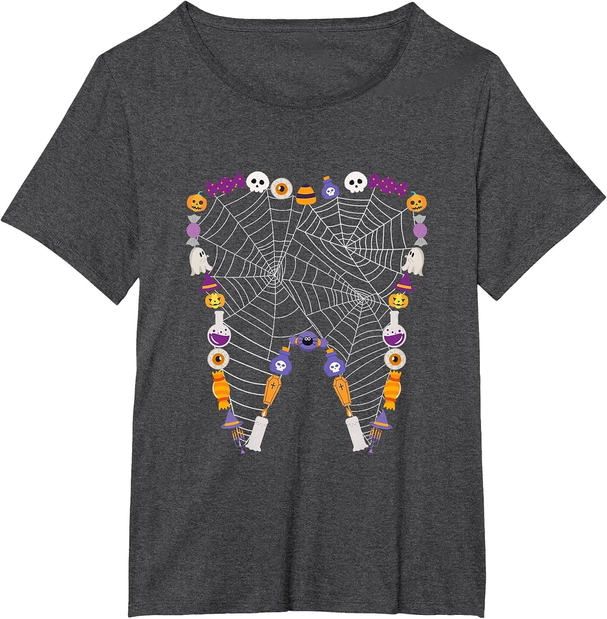 Tooth Halloween Costume Dentist Dental Squad T-Shirt - Dark Heather Grey