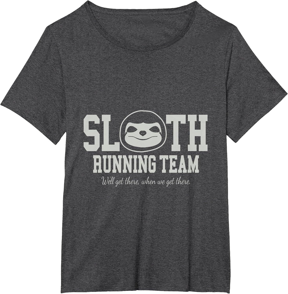 Sloth Running Team Funny Slow Exercise Animal T-Shirt - Dark Heather Grey