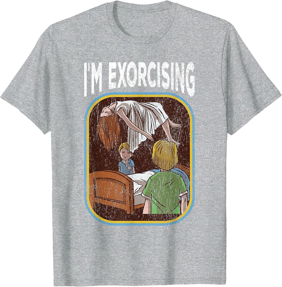 Horror Movie Vintage Nostalgia T-Shirt - Heather Grey