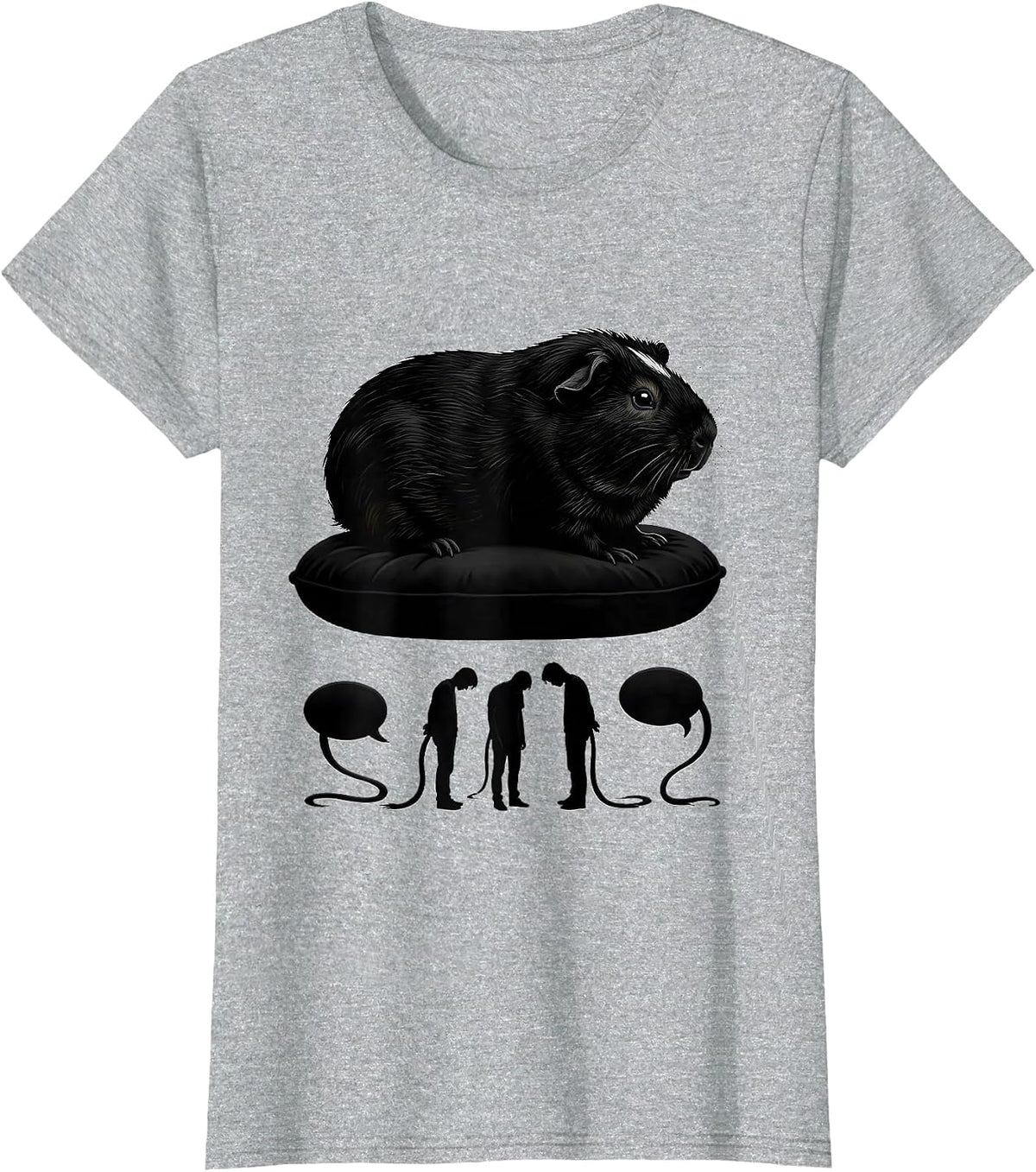 Guinea Pig Happy Humans Head Hurt Funny Pet Lover T-Shirt - Heather Grey