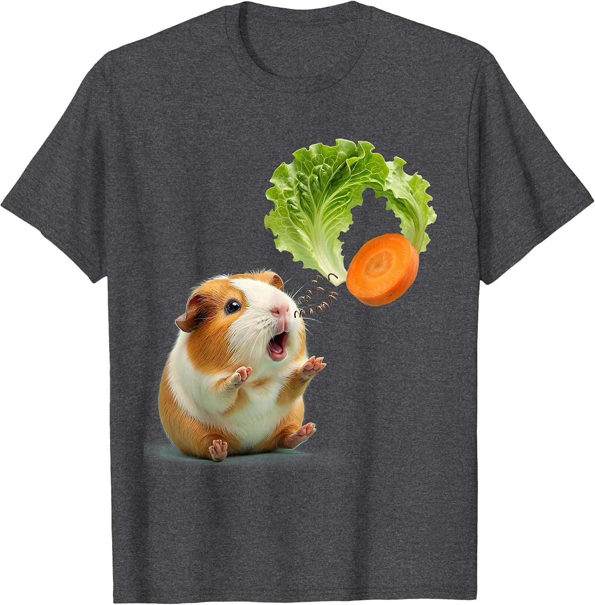 Men's Cute Kawaii Guinea Pig Pet Lover Humor T-Shirt - Dark Heather Grey
