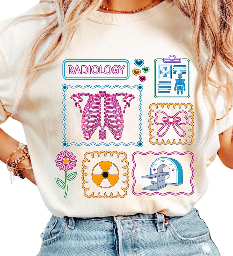 Radiology Tech Shirt, Colorful X Ray Graphic Tee, Radiology Student Gift, Medical Imaging Shirt, Xray Technician Healthcare